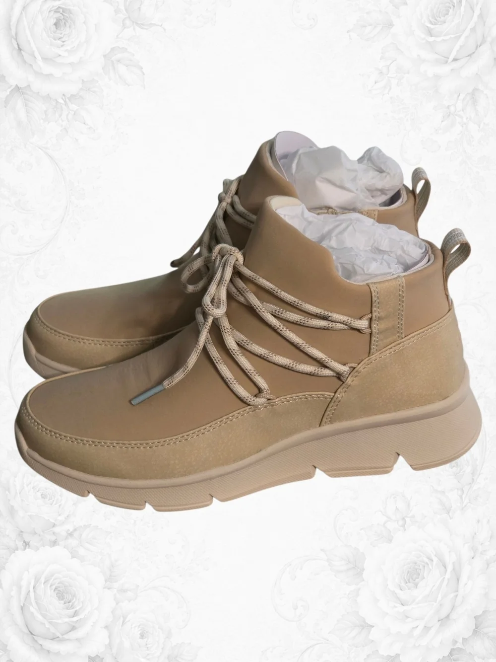 Wide Ryka Charisma RykäRepel Wide Waterproof Sneakers NWB 6.5W Latte